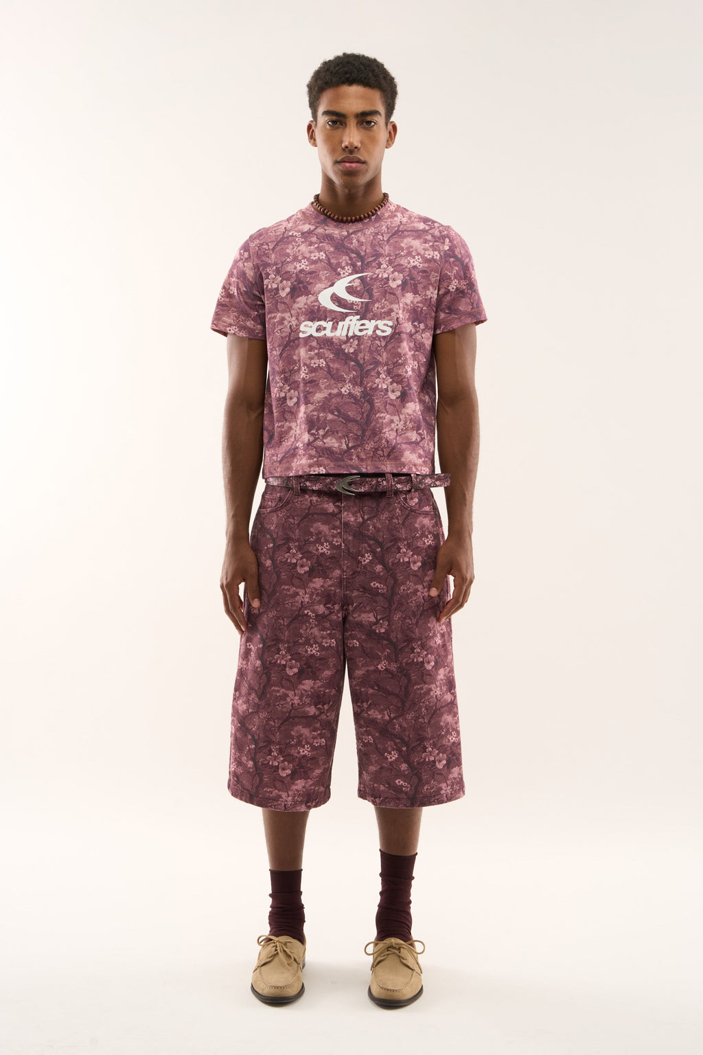 Real Flower Burgundy Jumbo Shorts