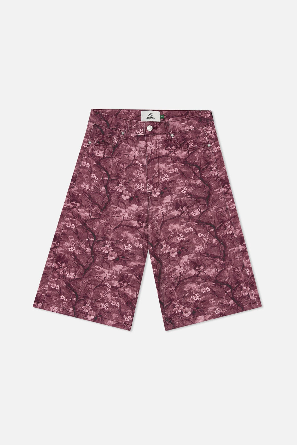 Real Flower Burgundy Jumbo Shorts