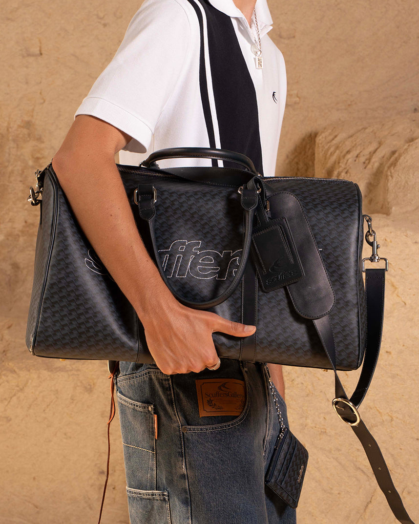 Monogram Navy Duffle Bag