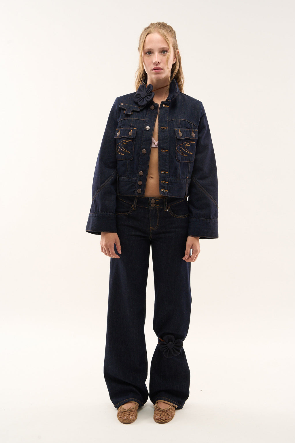 Marine Dark Blue Denim Jacket