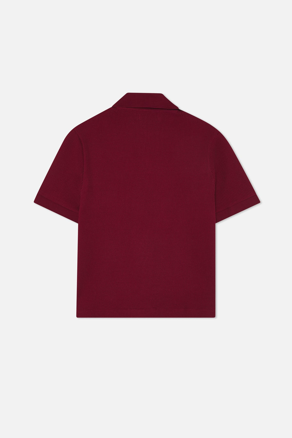 Waffle Burgundy Polo