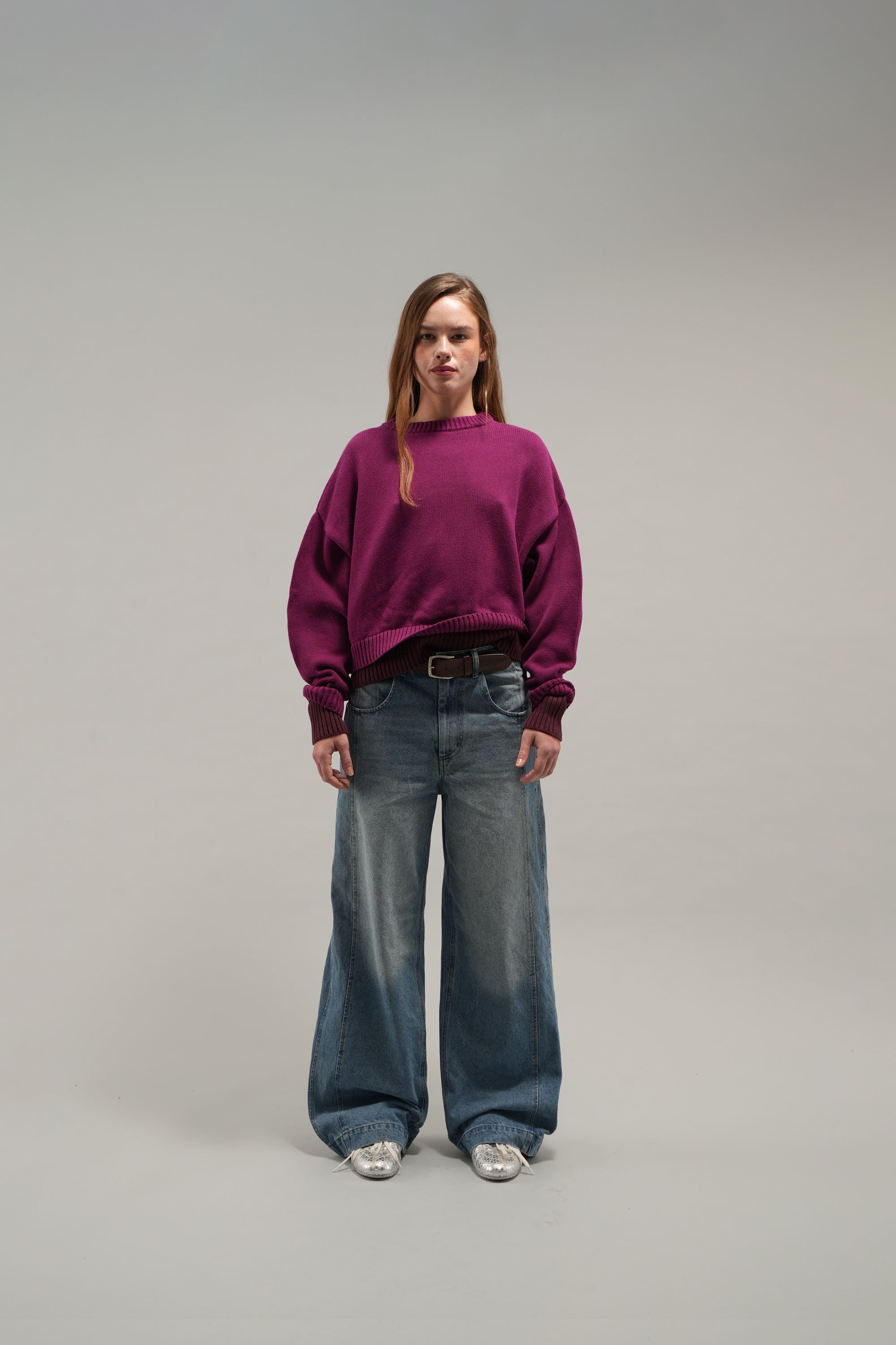 Double Burgundy Knit