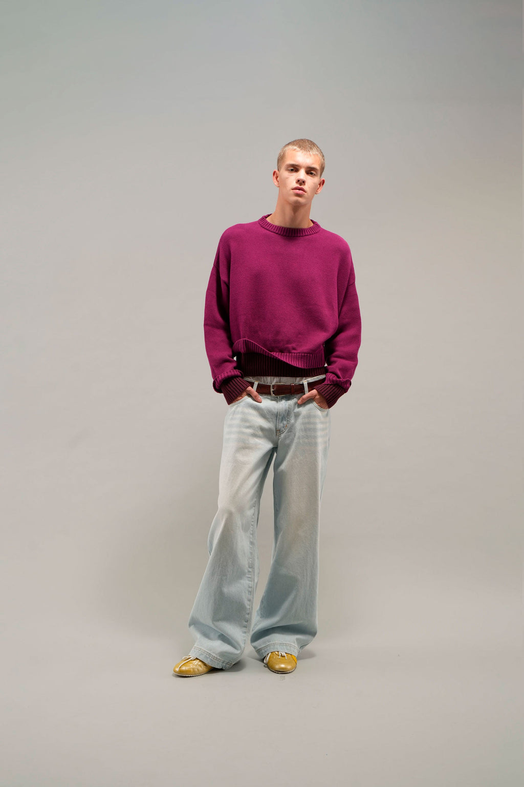 Double Burgundy Knit