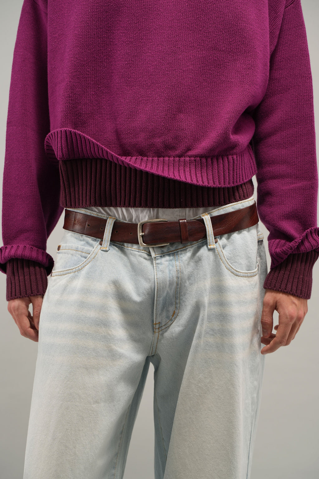Double Burgundy Knit